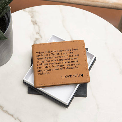 To My Soulmate | Graphic Leather Wallet