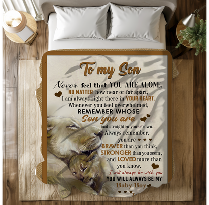 To My Son | Velveteen Plush Blanket